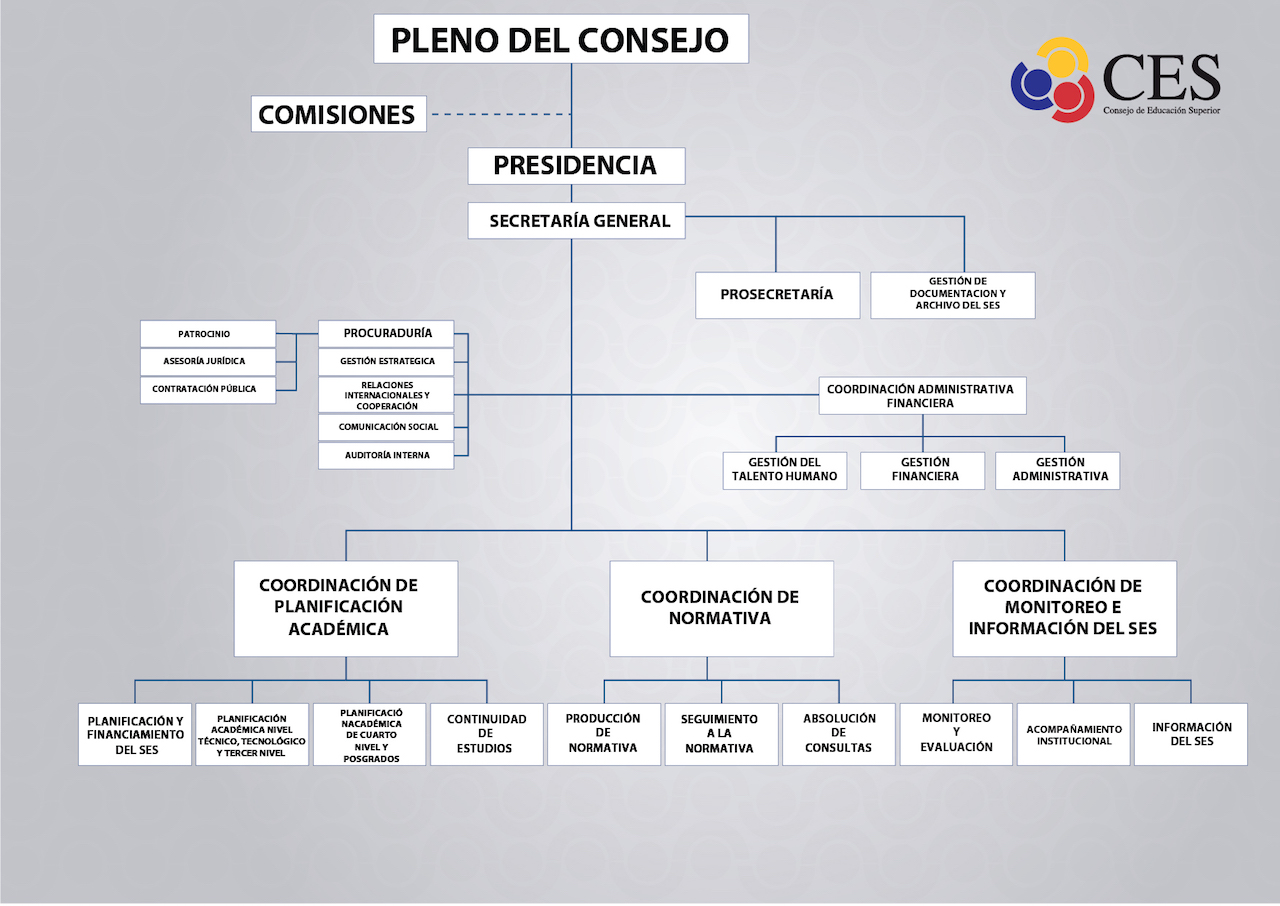 Organigrama CES Consejo de Educación Superior